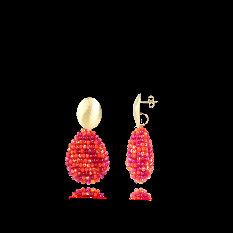 lott. gioielli Mixed Fuchsia Oorbellen Loulou Closed Drop M