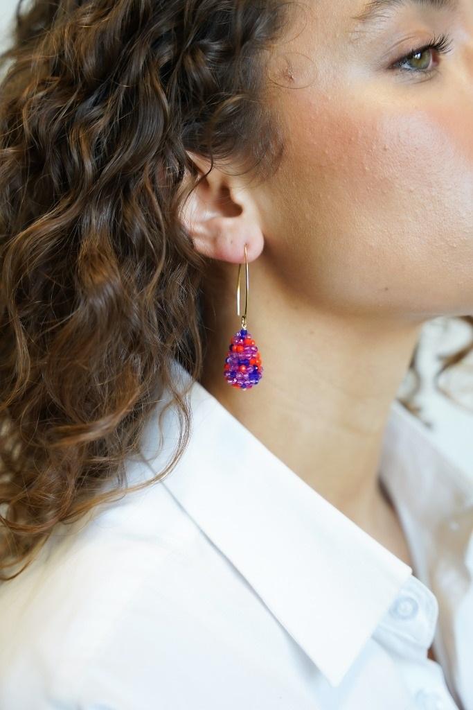 Lott. Gioielli Mixed Koningsblauwe Oorbellen Amy Glassberry Cone XS