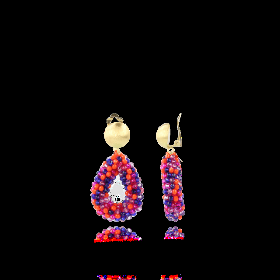 Lott. Gioielli Mixed Koningsblauwe Oorbellen Clip Berry Glassberry Druppel S