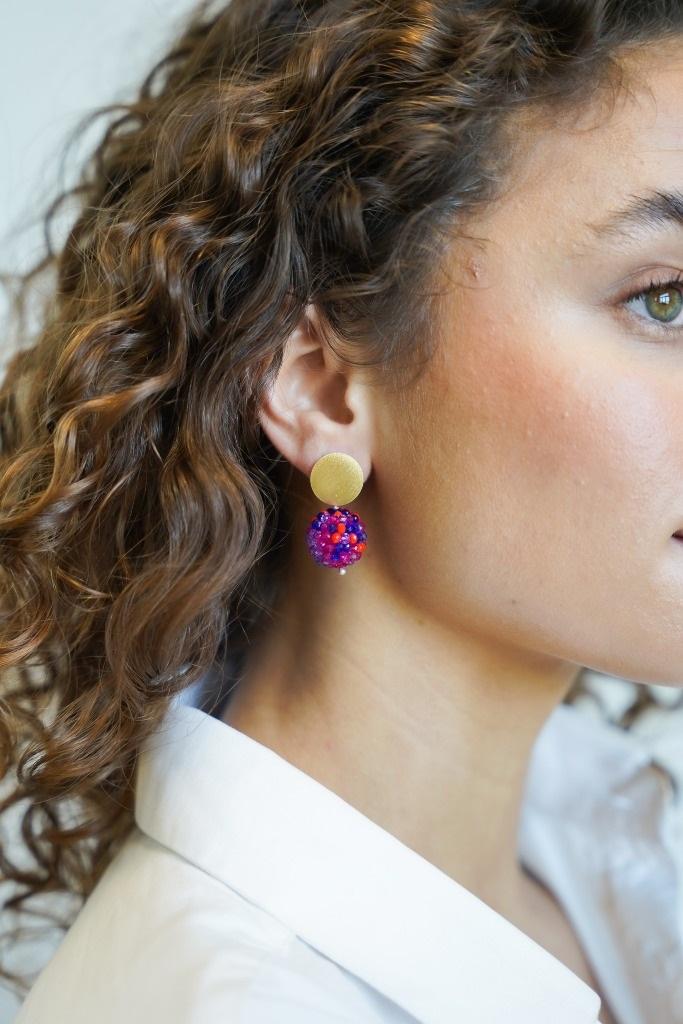 Lott. Gioielli Mixed Koningsblauwe Oorbellen Lexi Glassberry Globe S