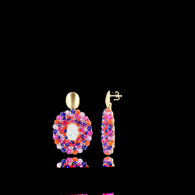 Lott. Gioielli Mixed Koningsblauwe Oorbellen Mia Ovaal S