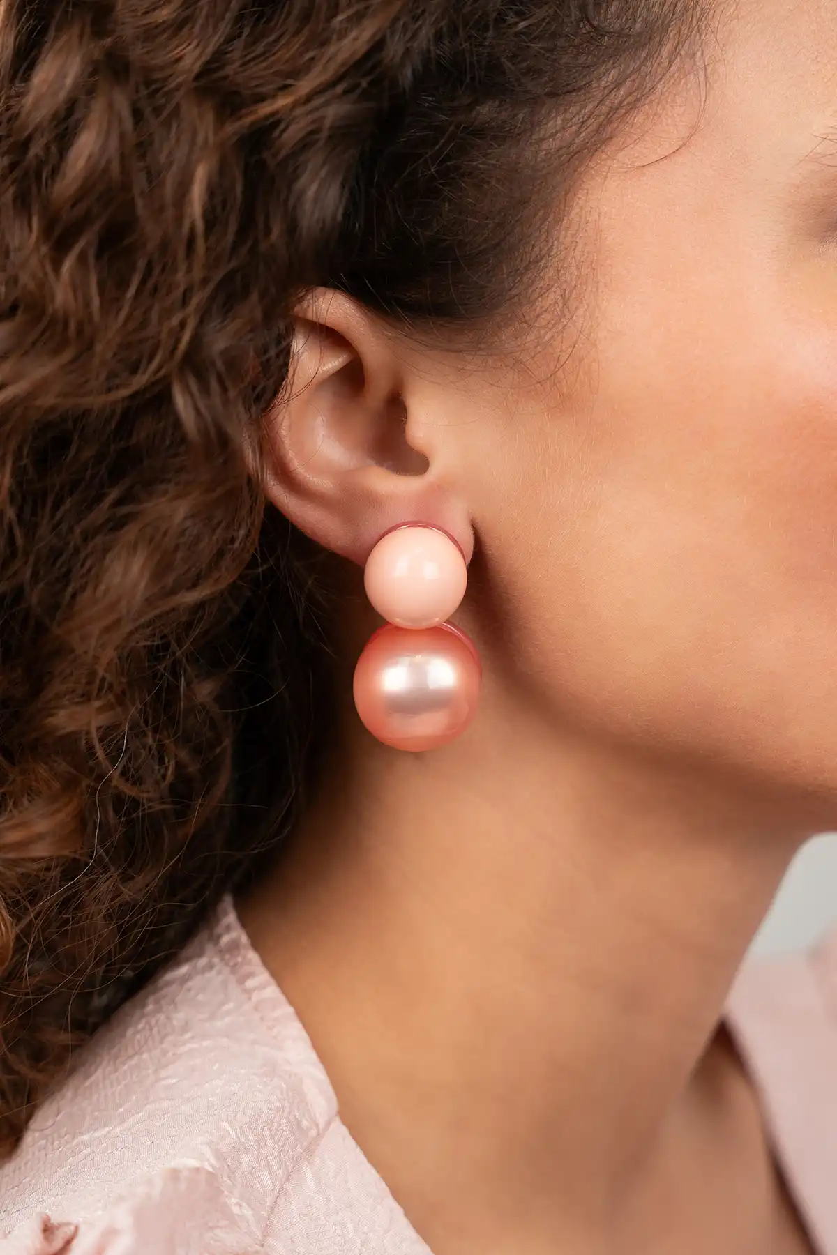 Lott. Gioielli Multi Rosa Oorbellen Gitte Bold Double Bubbles