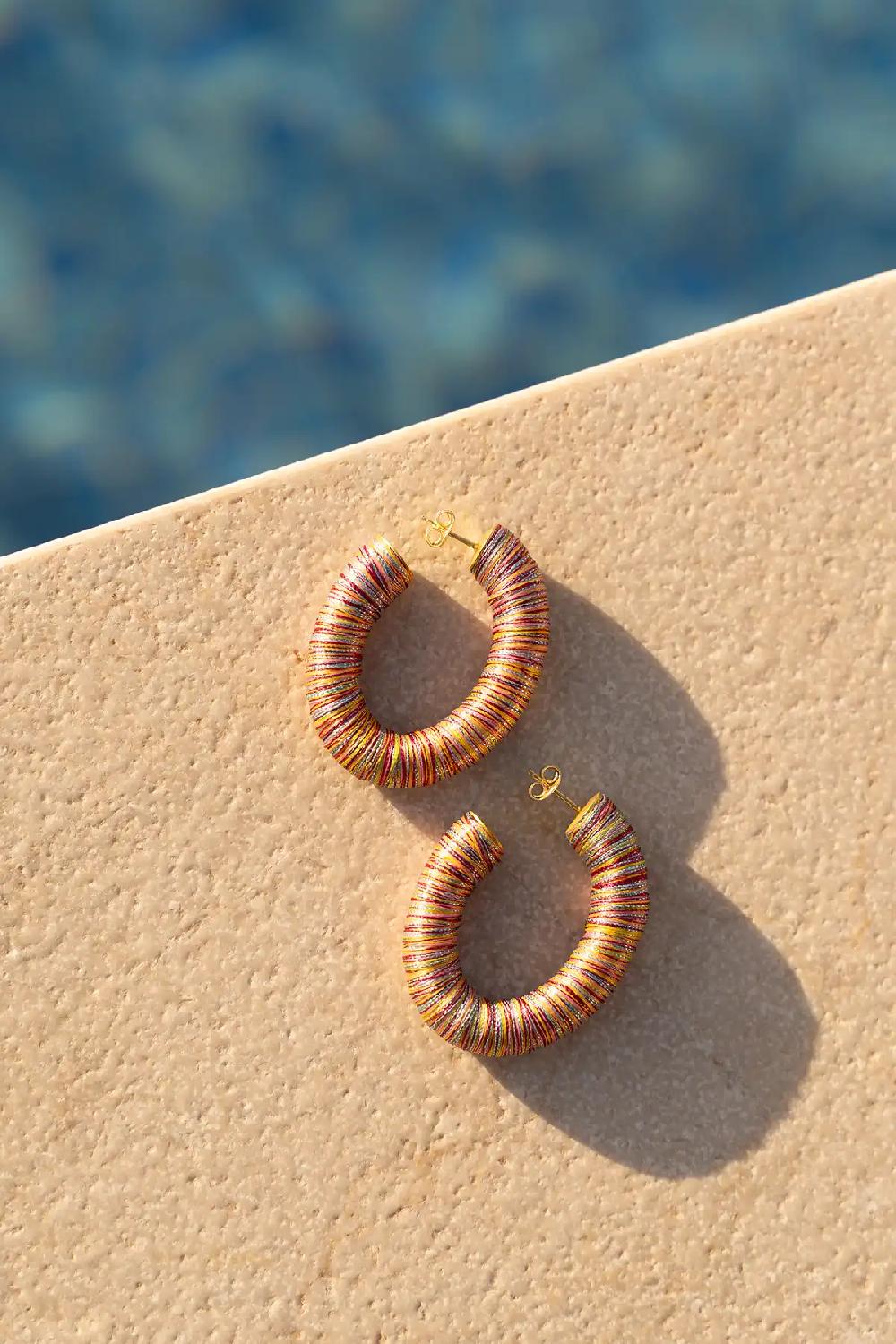 Lott. Gioielli Multicolor Oorbellen Amara Creool Ovaal L