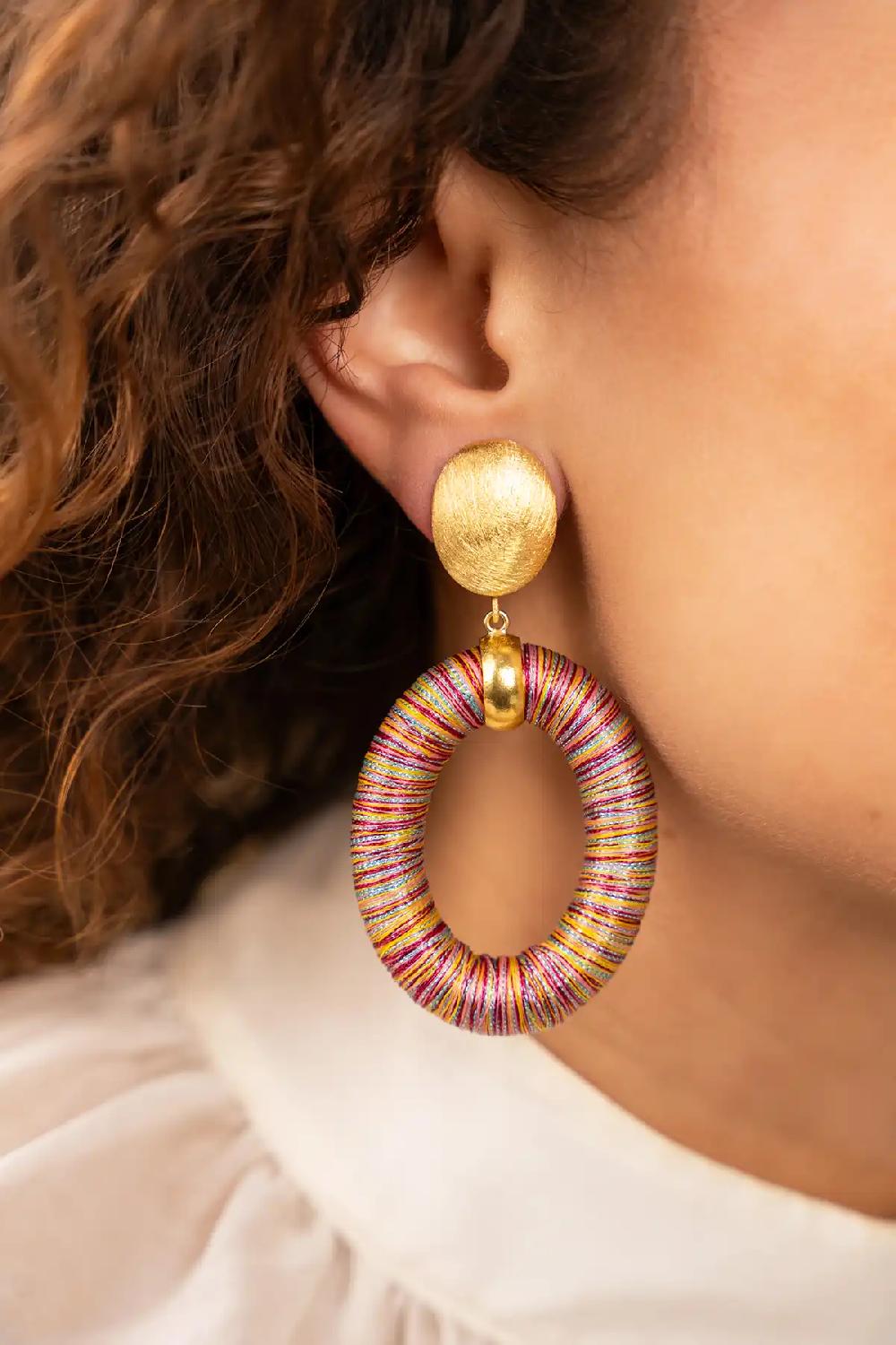 Lott. Gioielli Multicolor Oorbellen Faye Ovaal L Clip