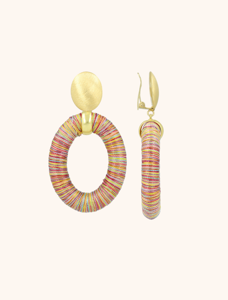 lott. gioielli Multicolor oorbellen Faye ovaal L clip