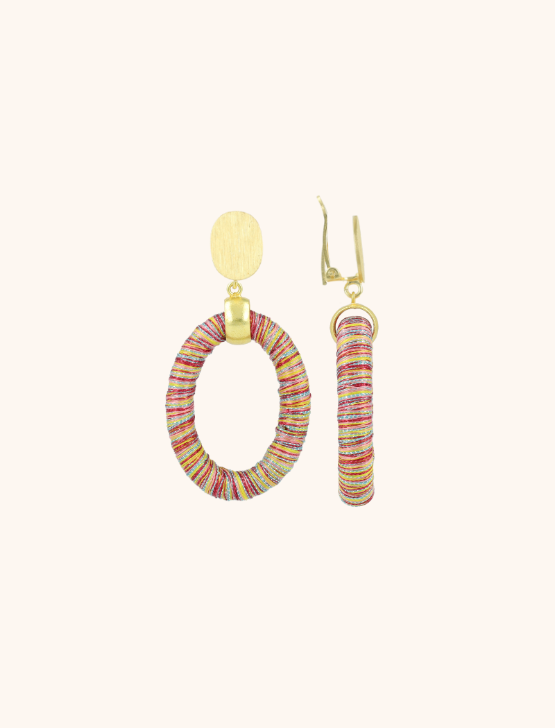 lott. gioielli Multicolor oorbellen Faye ovaal S clip