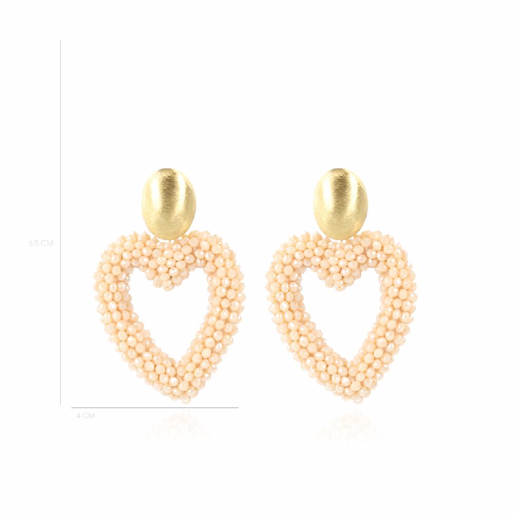 Lott. Gioielli Nude Hart Oorbellen Valentijn Brushed Oval