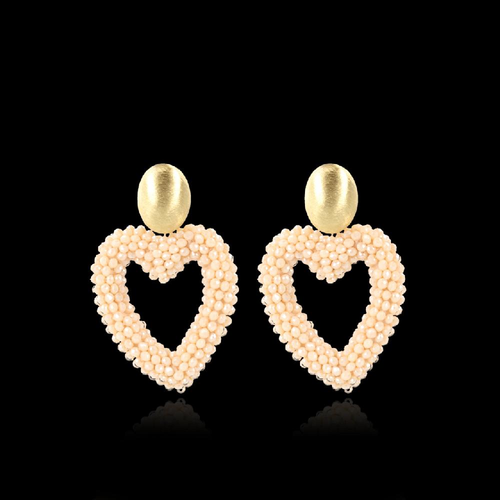 lott. gioielli Nude Hart Oorbellen Valentijn Brushed Oval