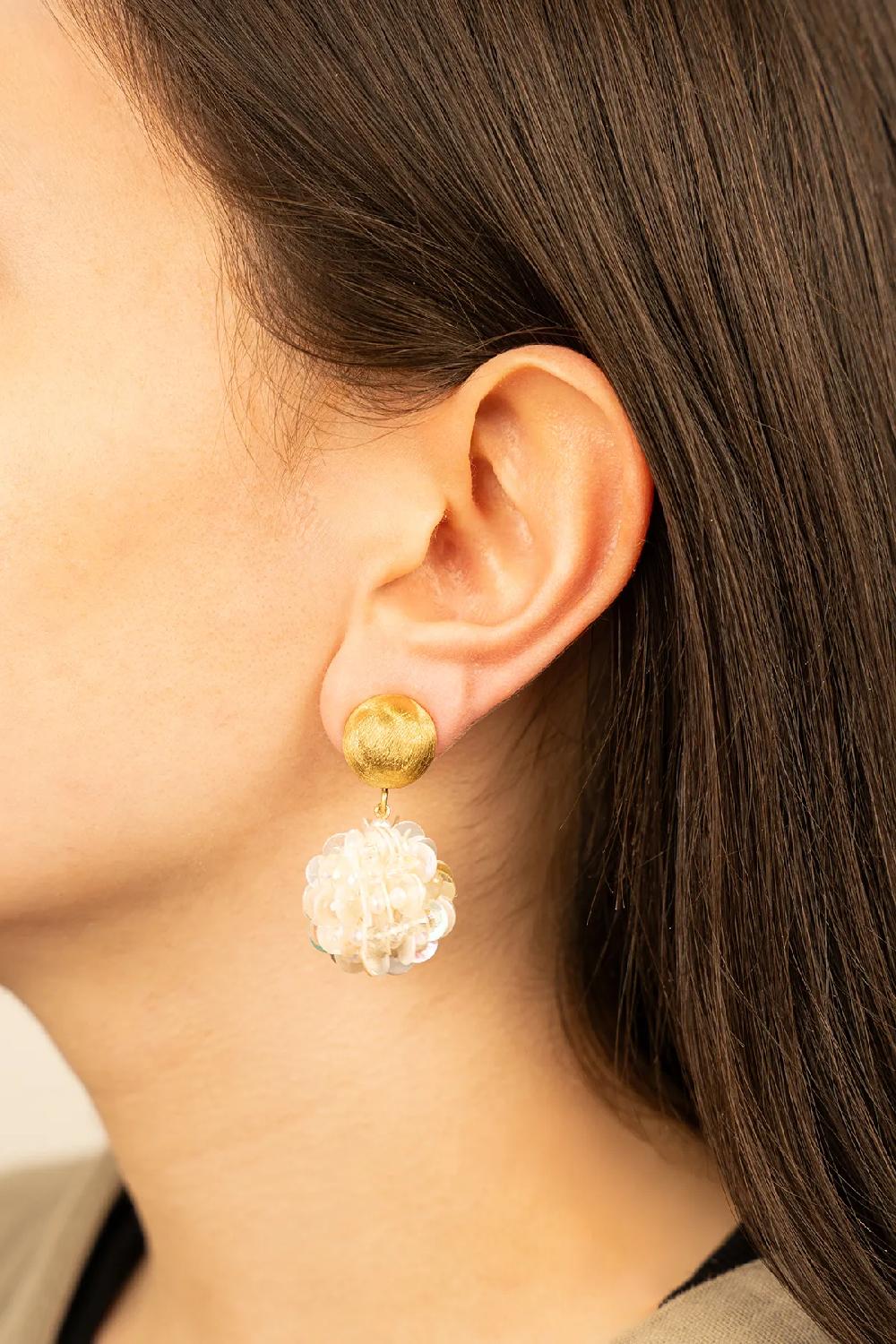 Lott. Gioielli Nude Mix Oorbellen Sanne Fine Sequin Globe S Clip