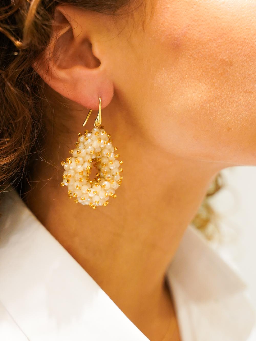 Lott. Gioielli Nude Oorbellen Louise Double Stones Drop S