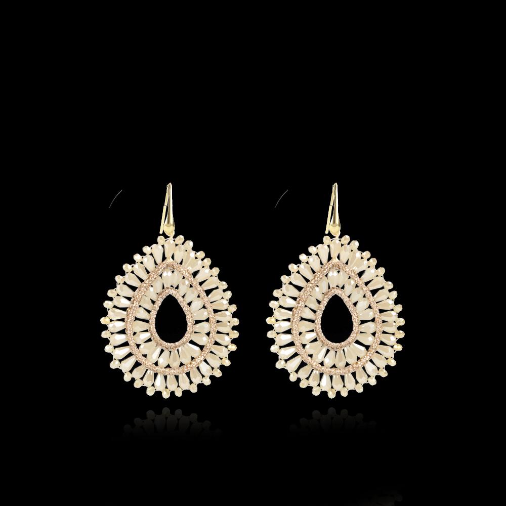 lott. gioielli Nude Oorbellen Silk Drop Double Crystal