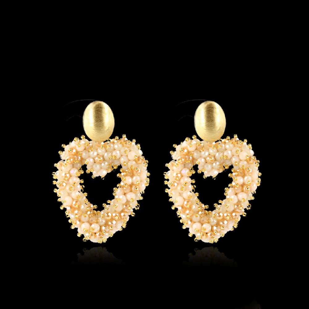 lott. gioielli Nude Oorbellen Valentina Hart Brushed Ovaal Double Stones