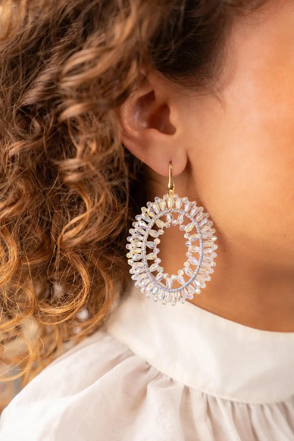 Lott. Gioielli Open Ovaal Dubbele Oorbellen L Holo Noa