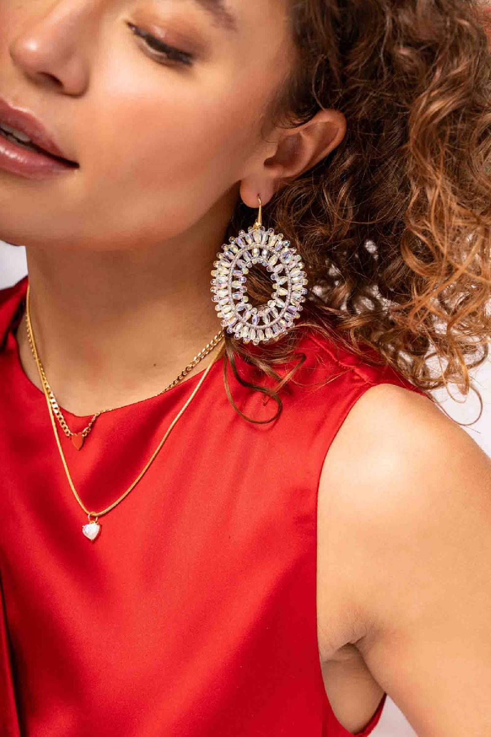 Lott. Gioielli Open Ovaal Dubbele Oorbellen L Holo Noa