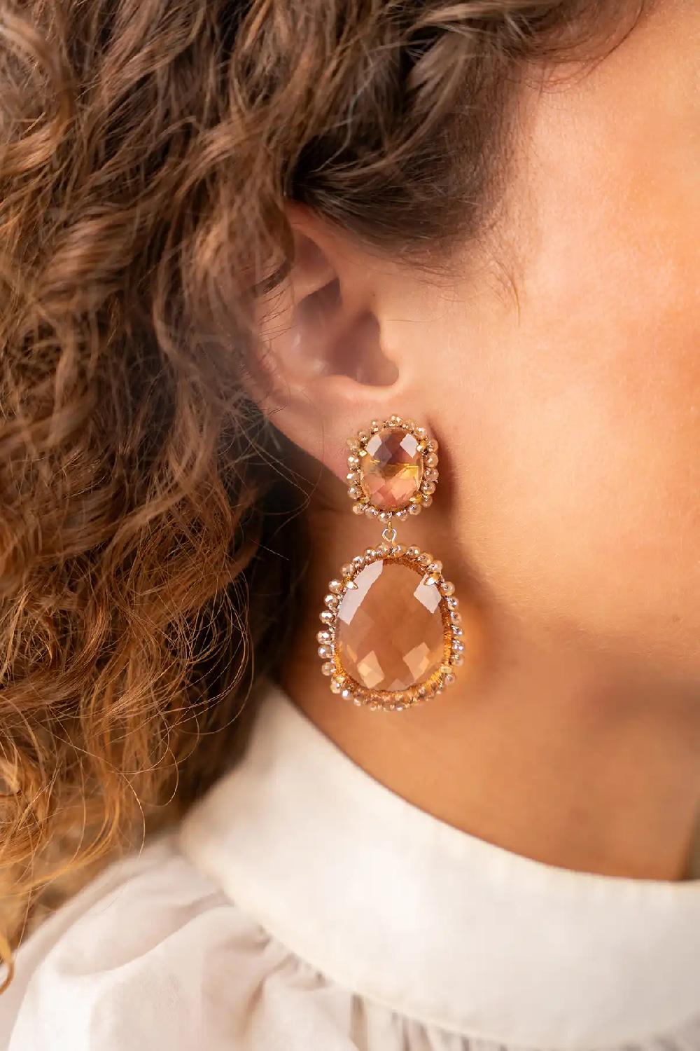 Lott. Gioielli Orange Crush Pendant Oorbellen Dubbel L