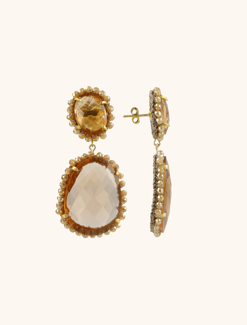 lott. gioielli Orange Crush Pendant Oorbellen Dubbel L