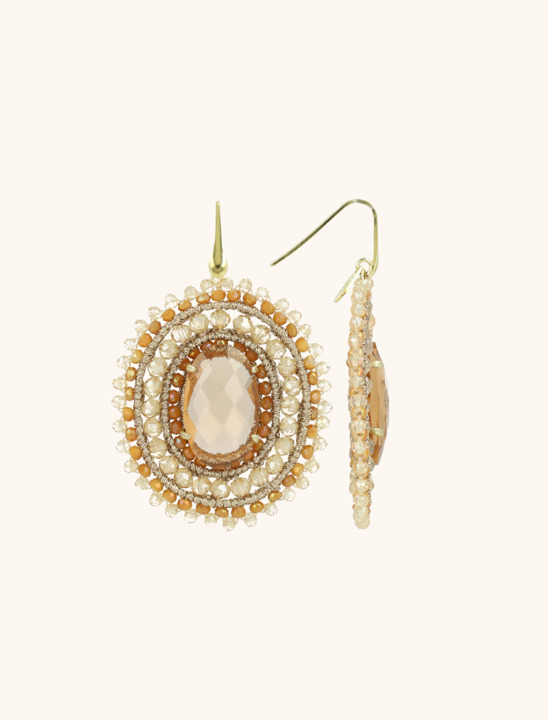 lott. gioielli Oranje Crush Oorbellen Jamie Filled Oval 3 Ringen Met Steen L