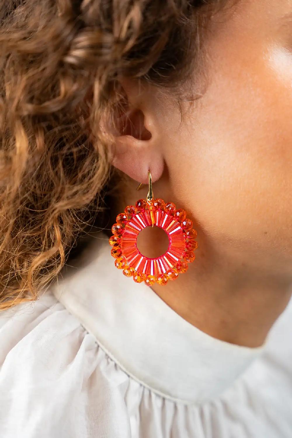 Lott. Gioielli Oranje Oorbellen Ann-Mary Cirkel Dubbel S Lion