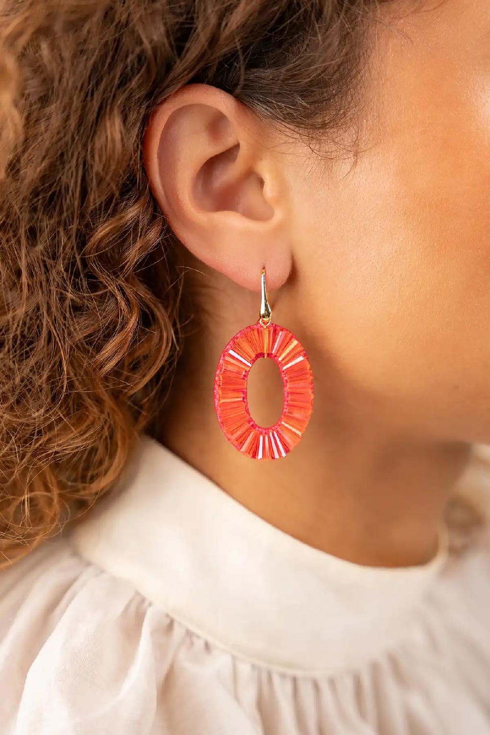 Lott. Gioielli Oranje Oorbellen Danee Ovaal Tube Lion