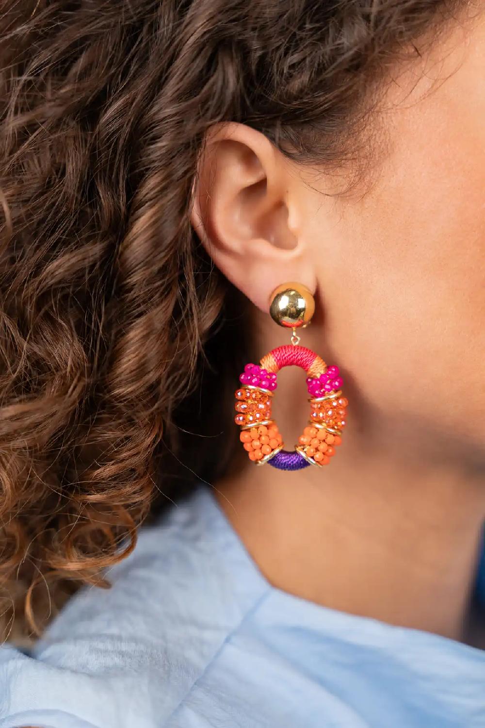 Lott. Gioielli Oranje Oorbellen Elle Combi Oval Deluxe M Clip