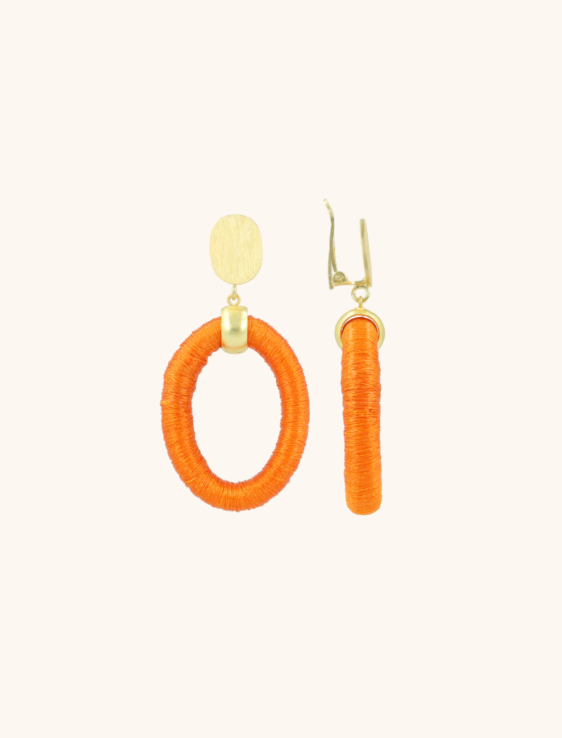 lott. gioielli Oranje Oorbellen Faye Ovaal S Lion clip