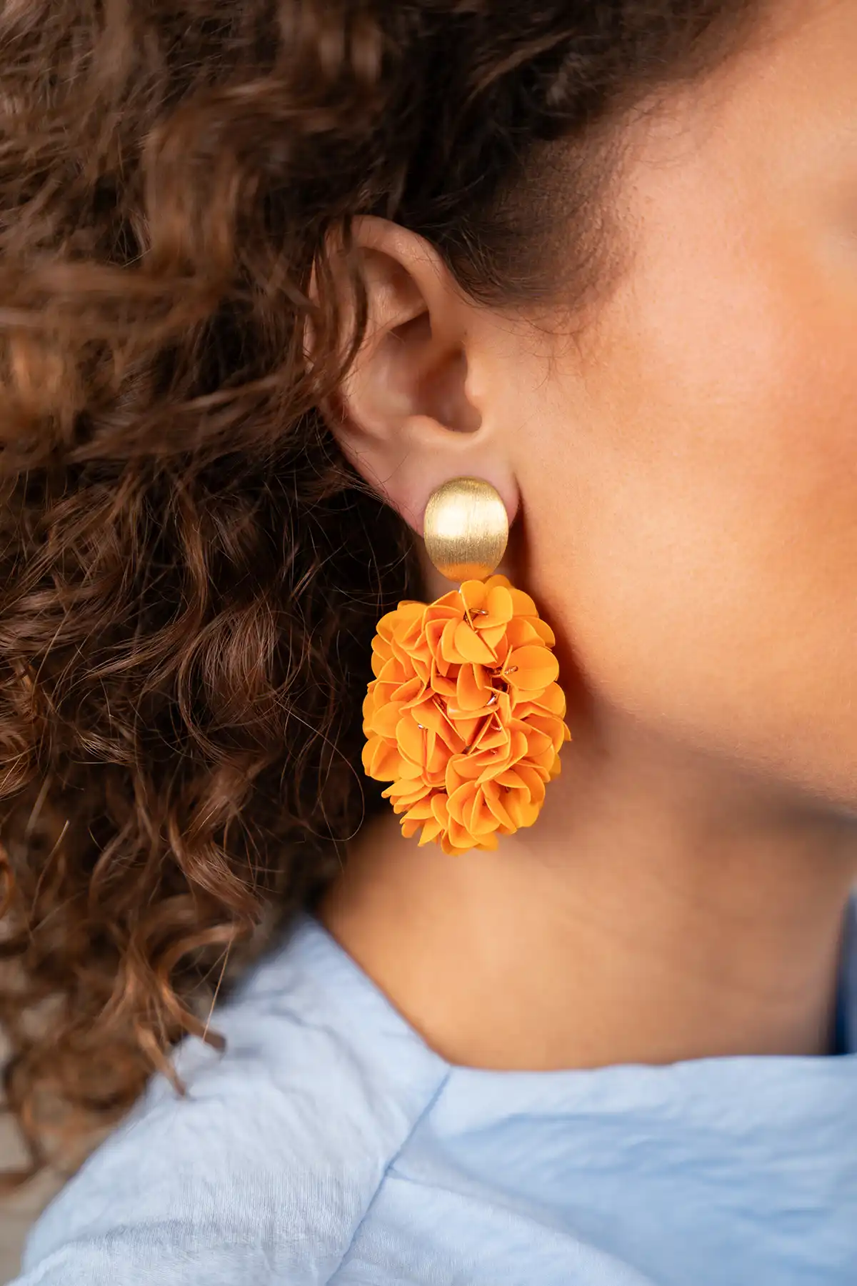 Lott. Gioielli Oranje Oorbellen Sas Sequin Oval M Clip