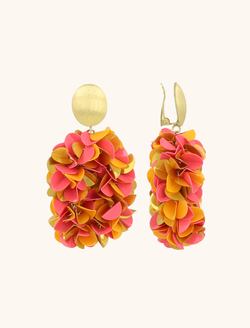 lott. gioielli Oranje Oorbellen Sas Sequin Oval M Clip