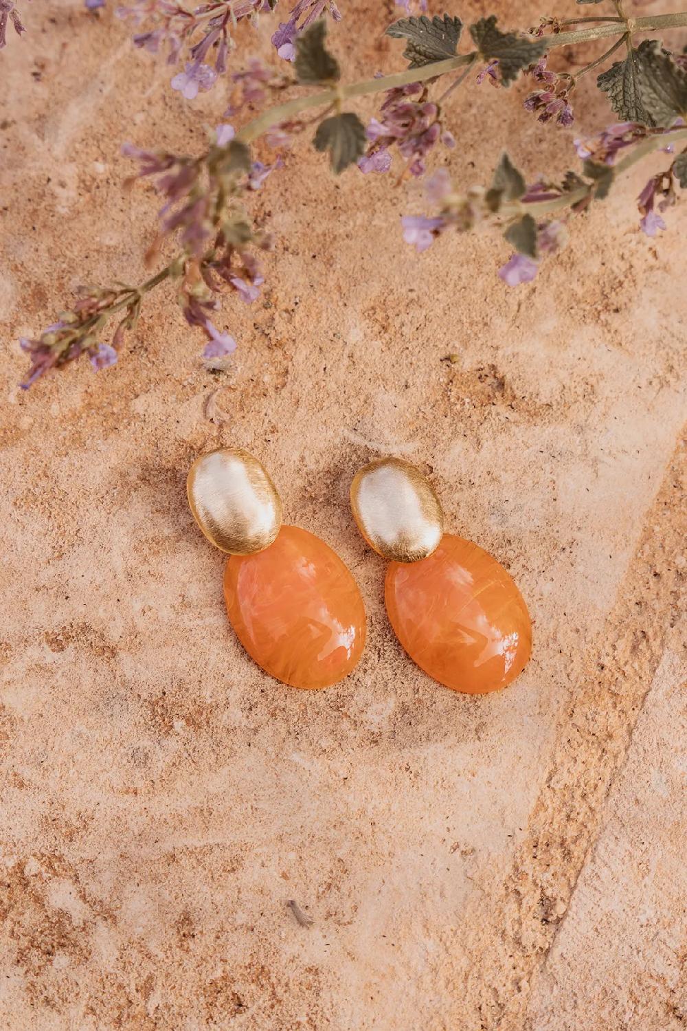 Lott. Gioielli Oranje Oorbellen Sirius Closed Bugle Oval S