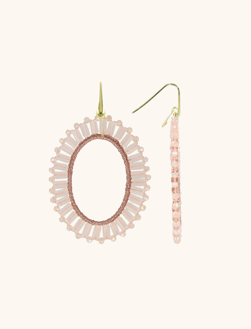 lott. gioielli Oud Roze Oorbellen Tonal Naomi Ovaal L