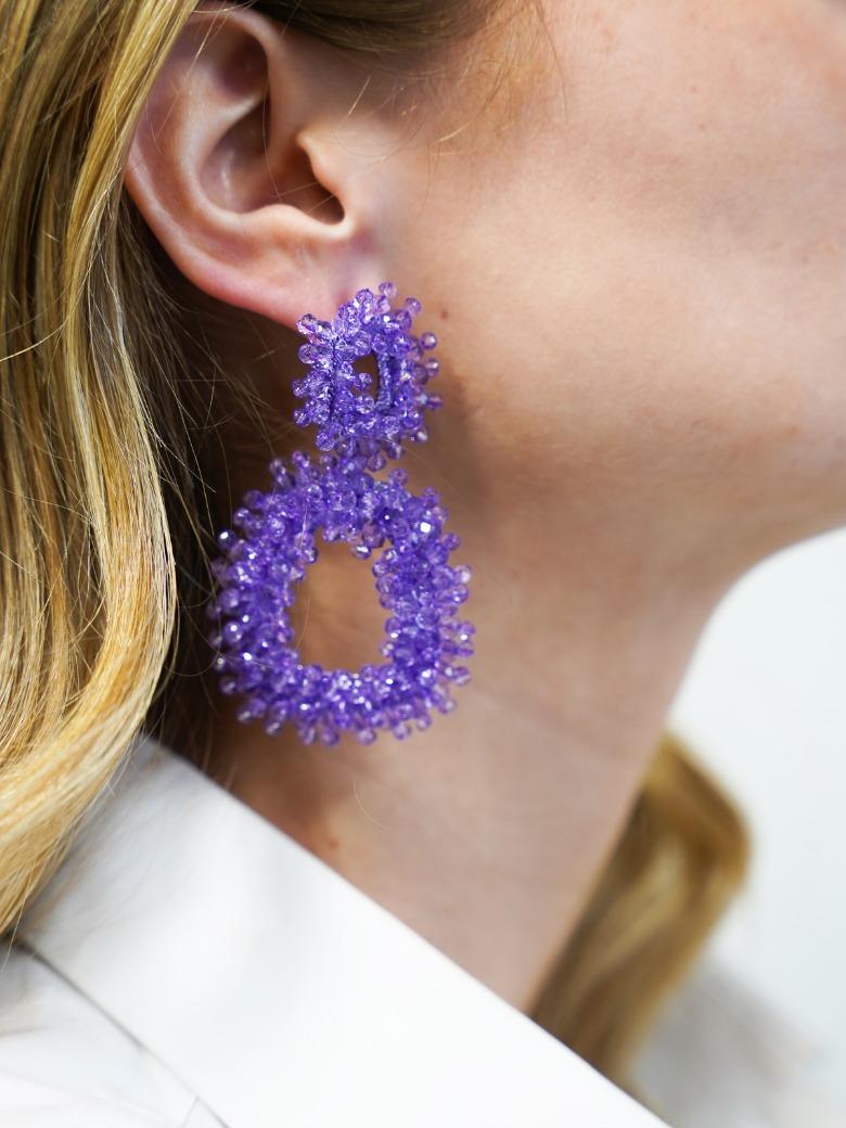 Lott. Gioielli Paarse Oorbellen Rifka Glassberry Vierkant