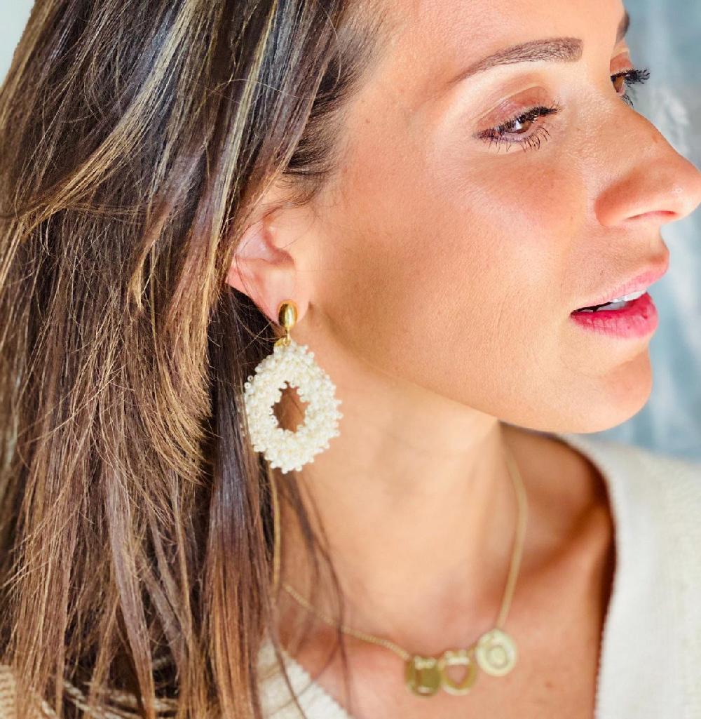 Lott. Gioielli Parel Oorbellen Holly Double Stones Glassberry Ace L