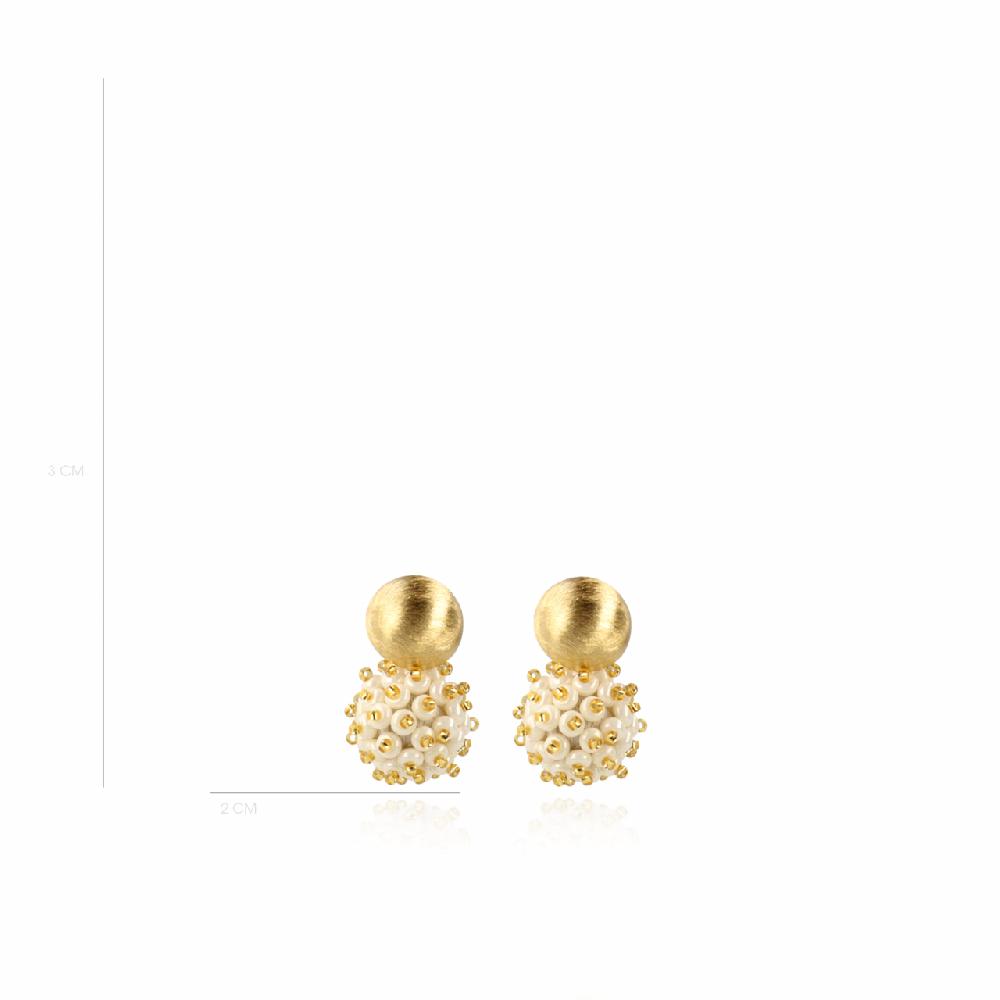 Lott. Gioielli Parel Oorbellen Jacky Double Stones Globe S