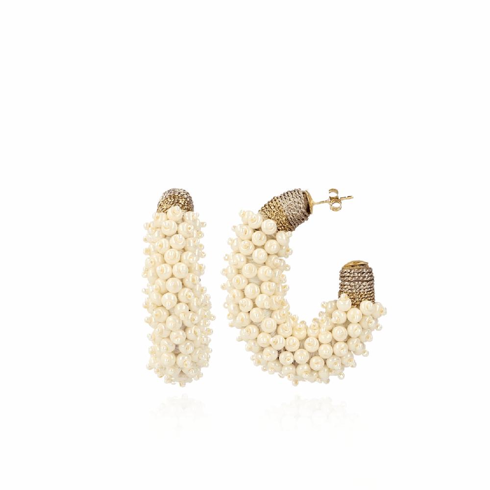 lott. gioielli Parel oorbellen Luna Glassberry Creole Silk Ovaal L