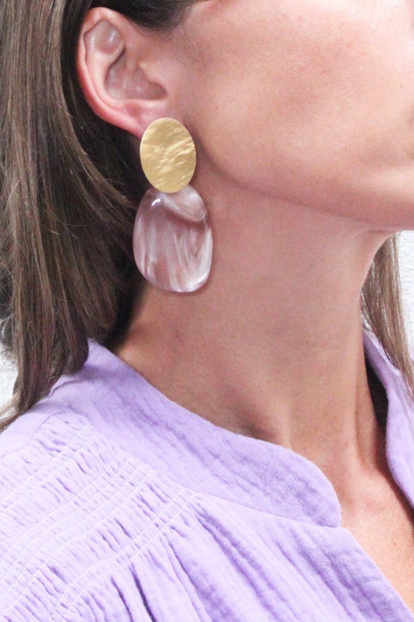 Lott. Gioielli Parel Oorbellen Sara Asymetric Oval L