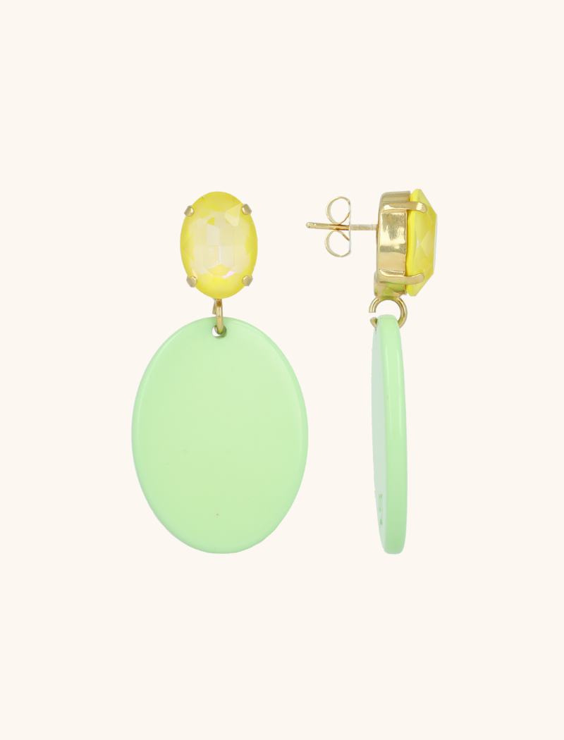 Lott. Gioielli Pastel Green Oorbellen Isabella Oval S