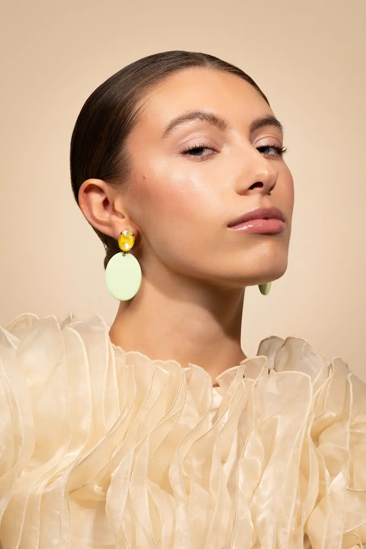 Lott. Gioielli Pastel Green Oorbellen Isabella Oval S