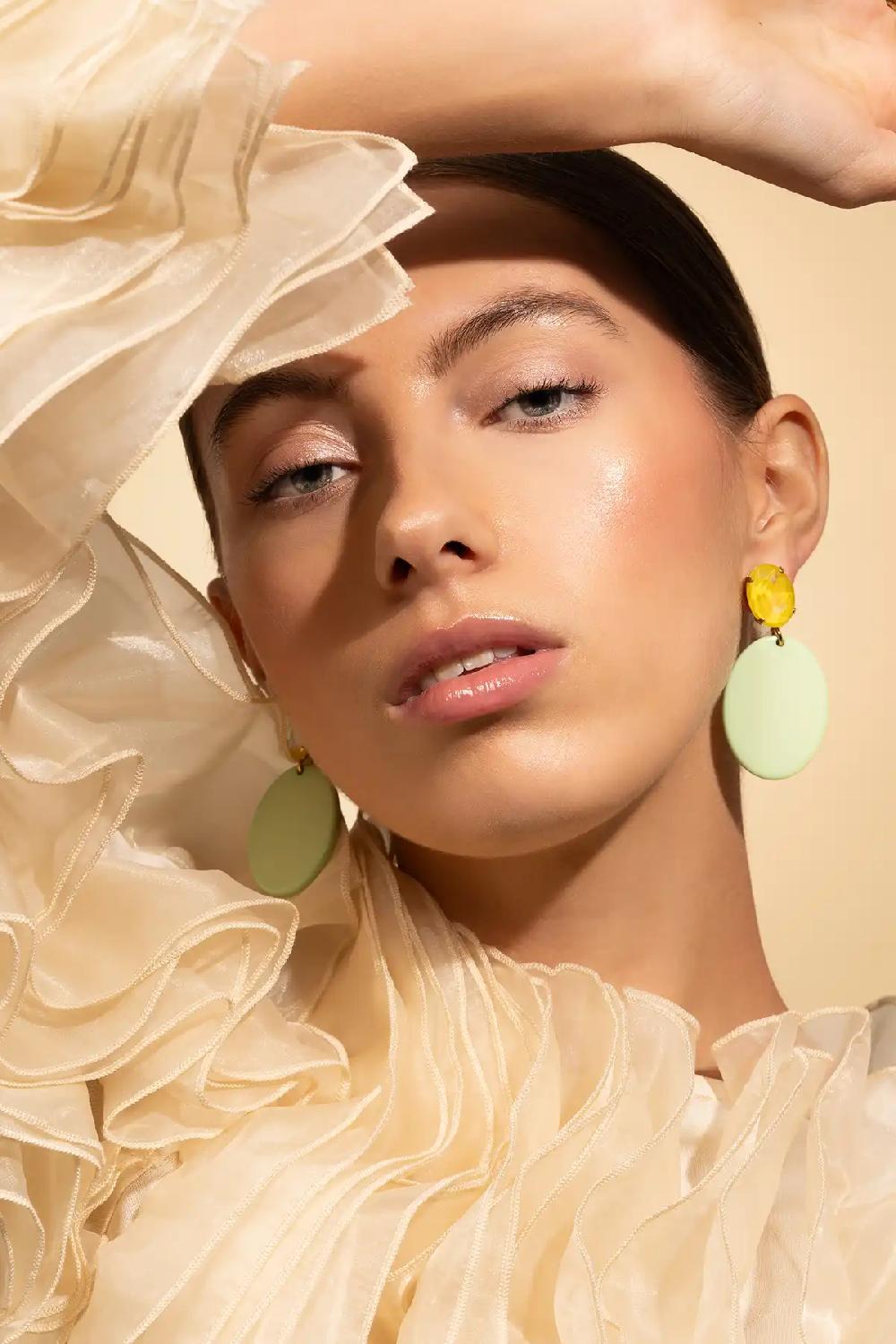 Lott. Gioielli Pastel Green Oorbellen Isabella Oval S