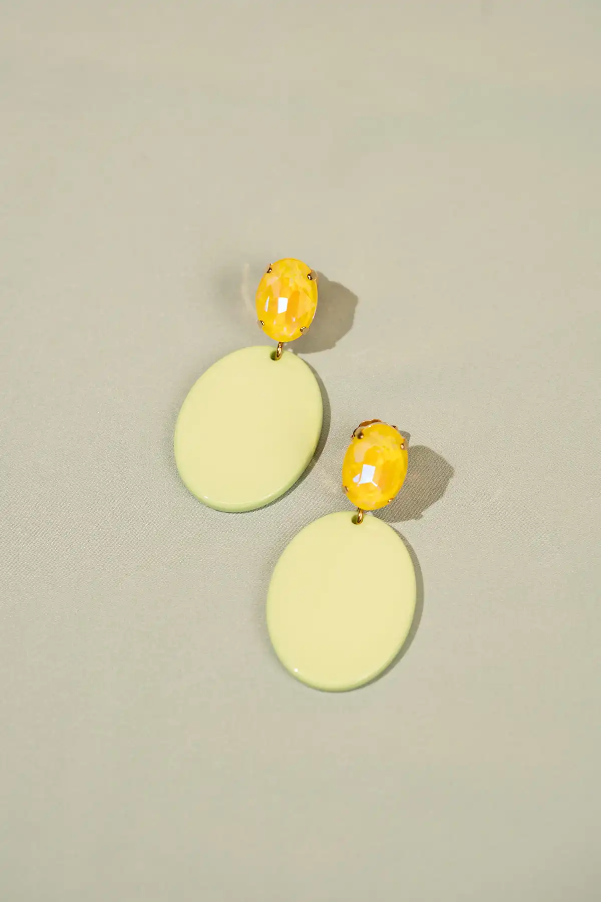 lott. gioielli Pastel Green Oorbellen Isabella Oval S