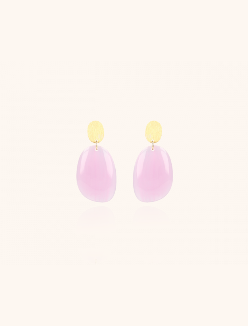 Lott. Gioielli Pastel Lila Oorbellen Little Sara Assymetrisch Ovaal S