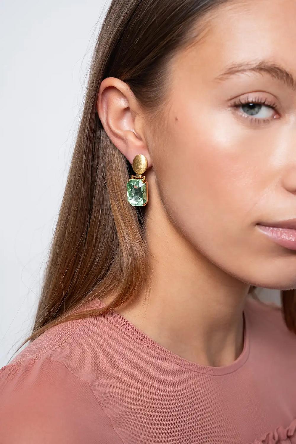 Lott. Gioielli Peridot Oorbellen Daan Oval Pendant M