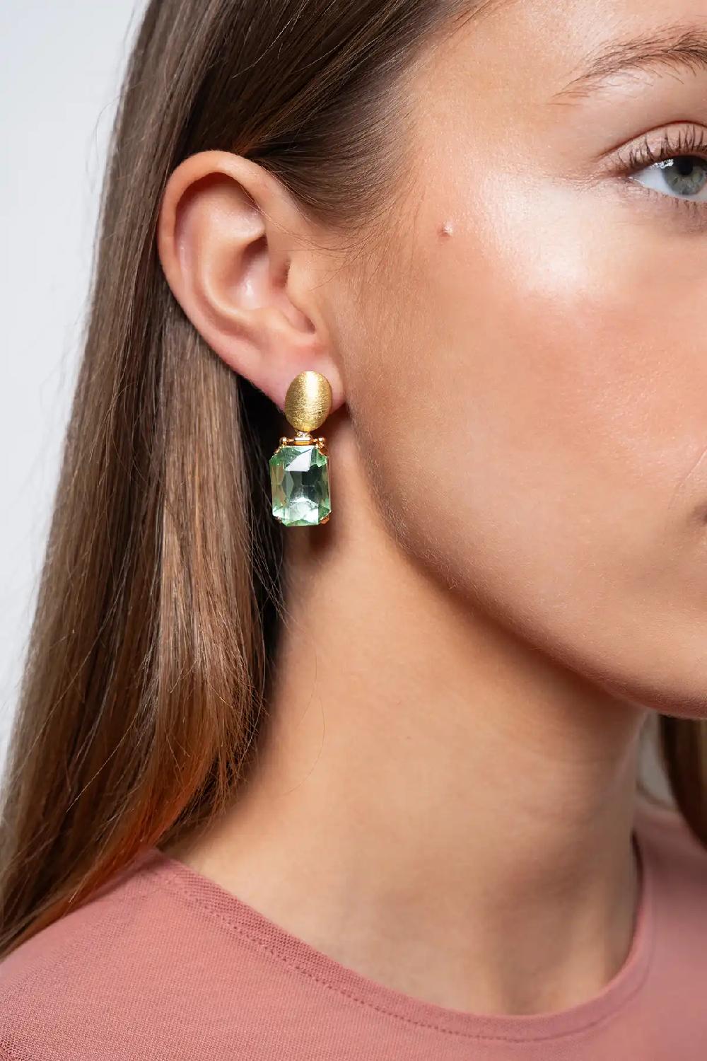 Lott. Gioielli Peridot Oorbellen Daan Oval Pendant M