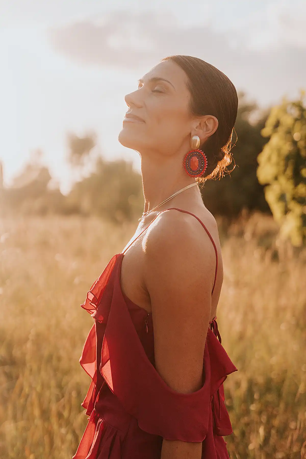 Lott. Gioielli Rode Oorbellen Jamie Filled Oval 3 Rings W/ Stone L