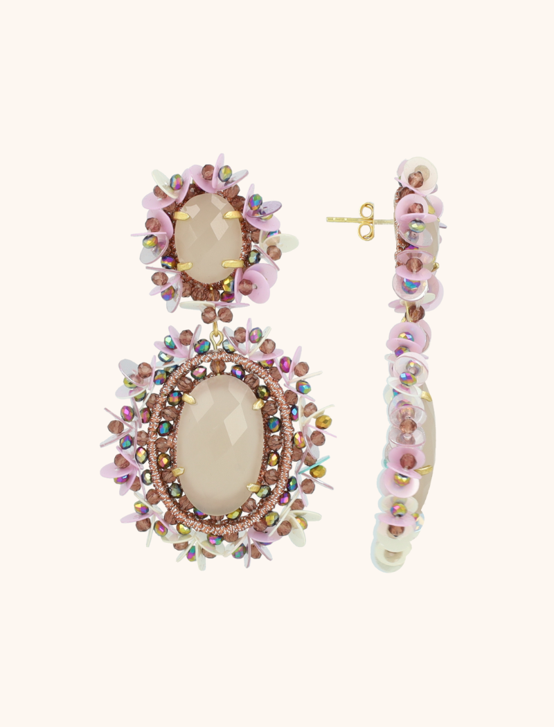 Lott. Gioielli Rosa Mix Oorbellen Lara Pendant Double L