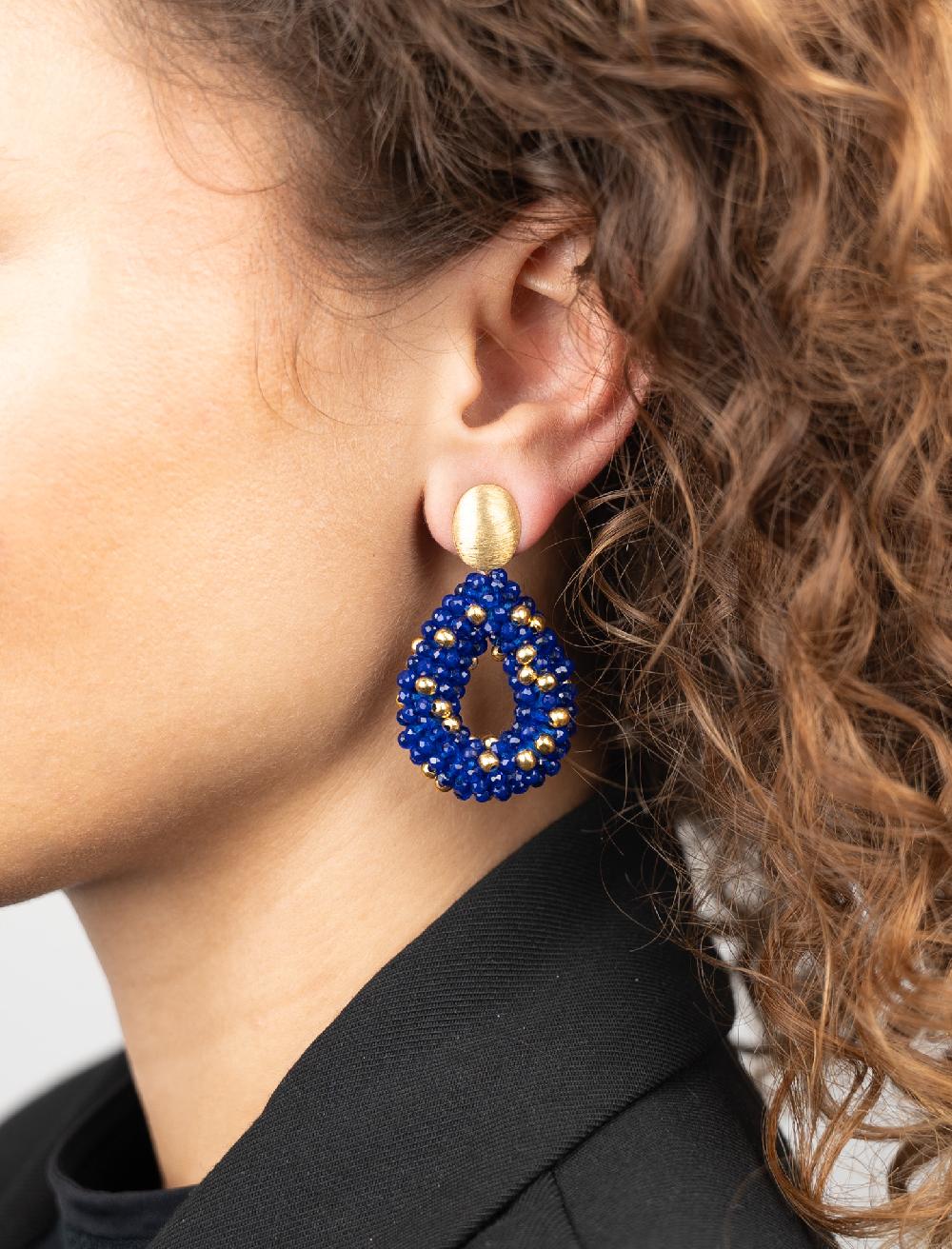 Lott. Gioielli Royal Blauwe Oorbellen Berry Druppel S