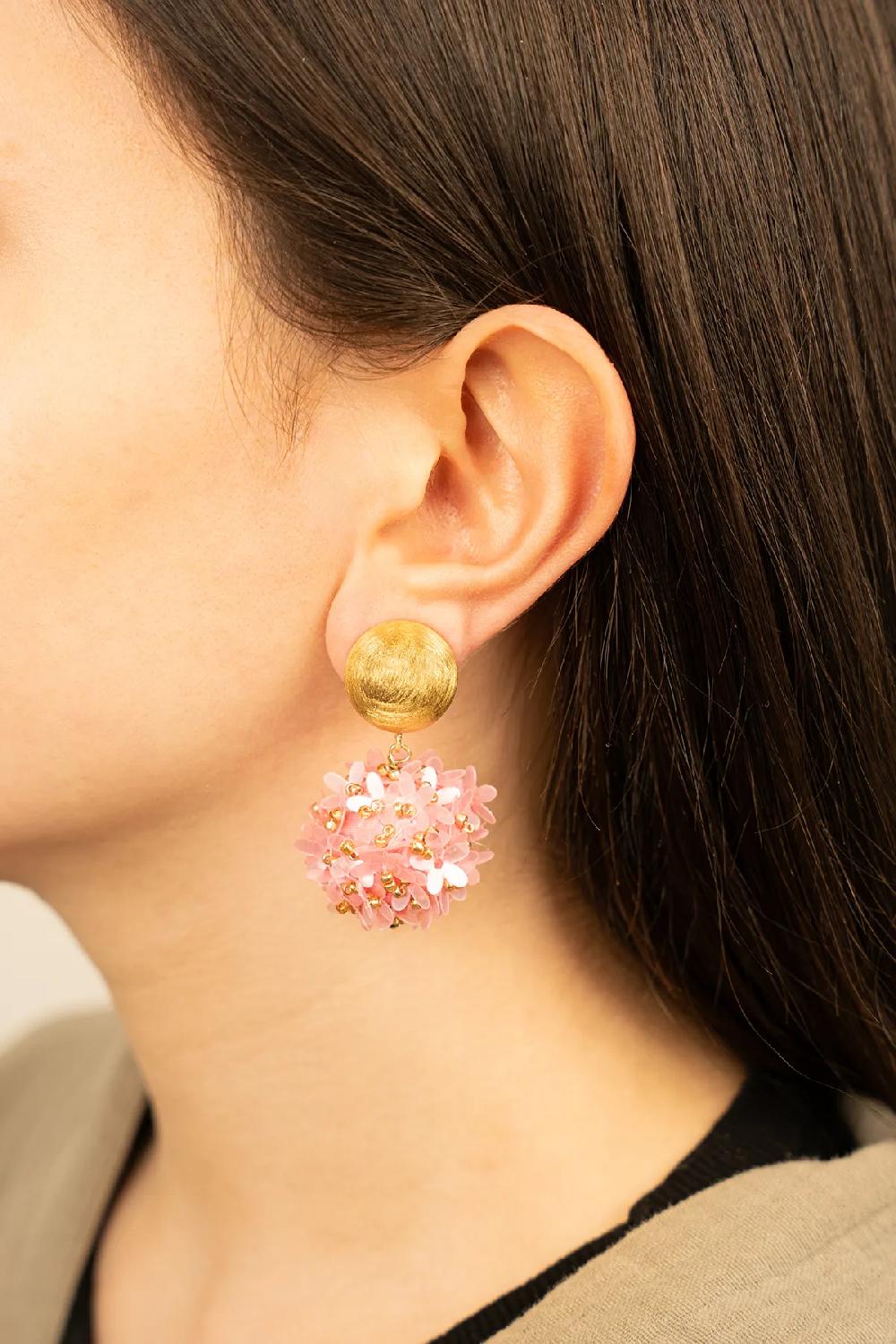 Lott. Gioielli Roze Oorbellen Daisy Globe M Flower Clip