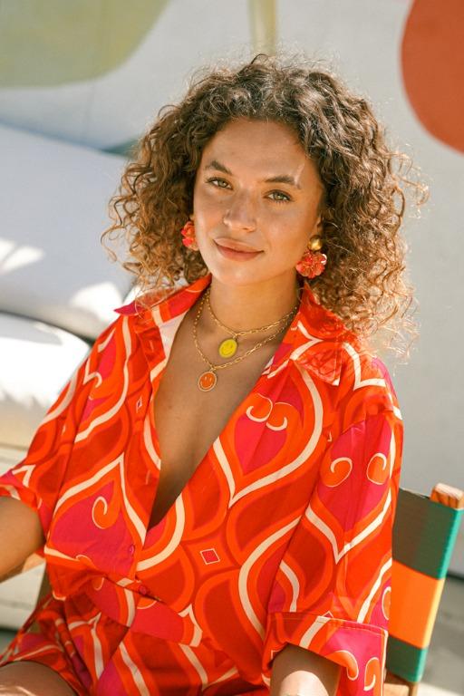 Lott. Gioielli Sequin Oorbellen Fuchsia Tangerine Laure Globe L