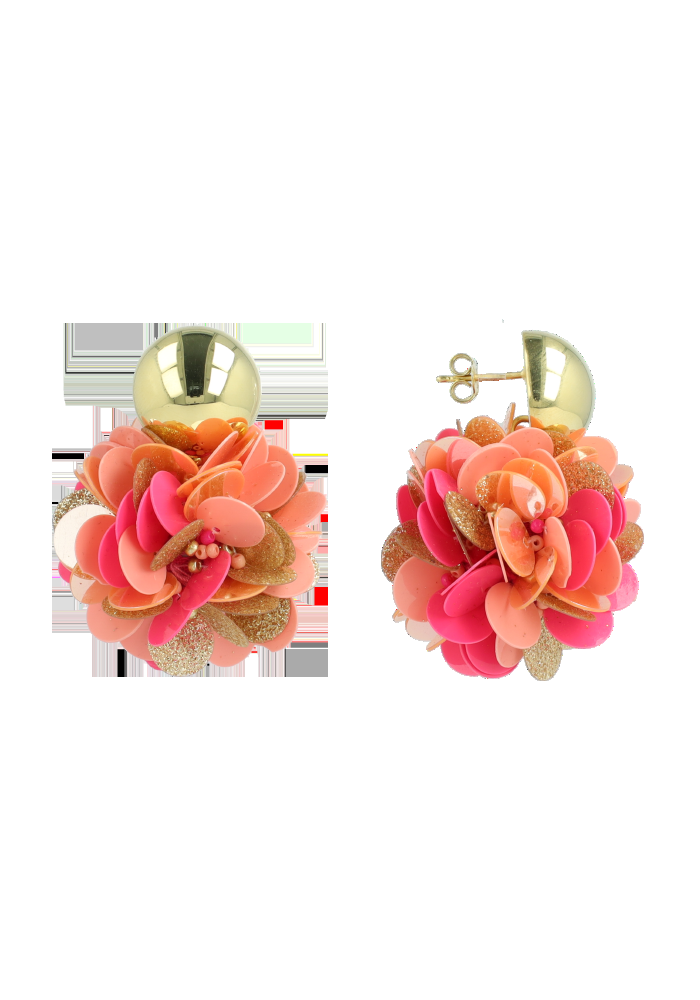 lott. gioielli Sequin oorbellen Fuchsia Tangerine Laure Globe L