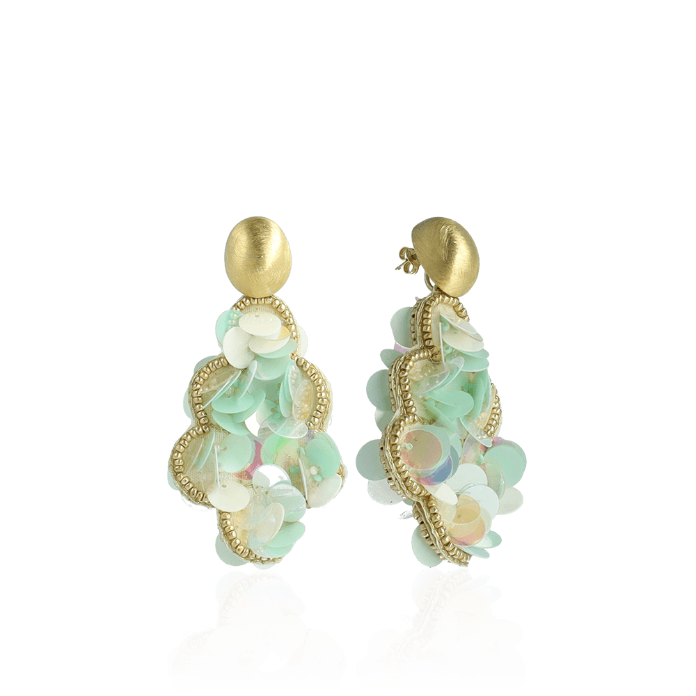 lott. gioielli Sequin oorbellen Holo mint Vlinder Druppel L