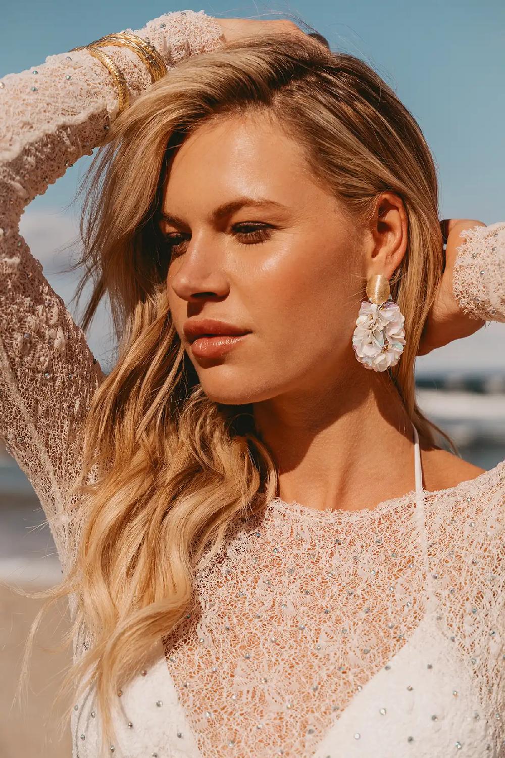 Lott. Gioielli Sequin Oorbellen Holo Parel Sas Oval M