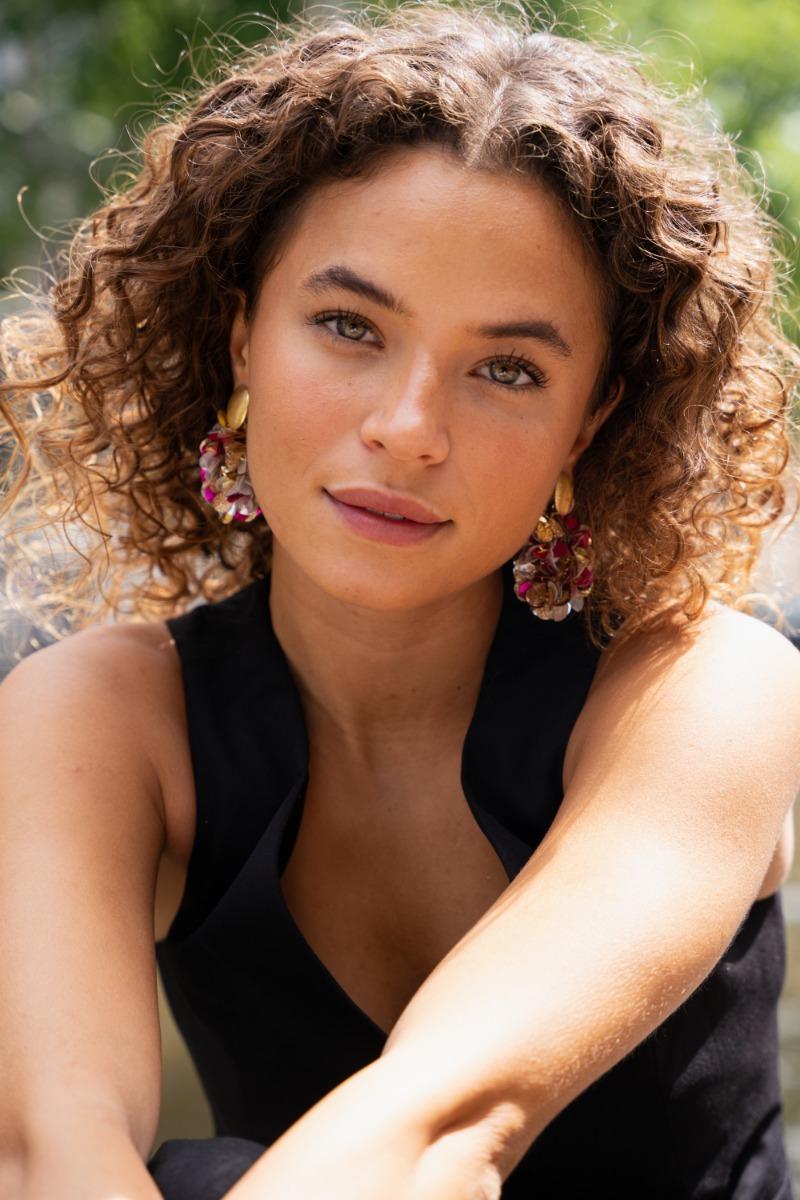 Lott. Gioielli Sequin Oorbellen Metallic Fuchsia Sas Ovaal